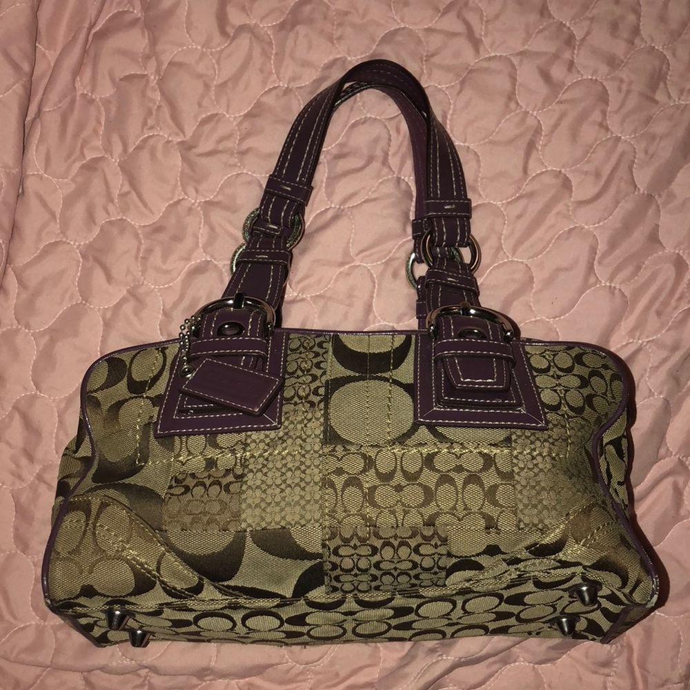 Plum coach purse